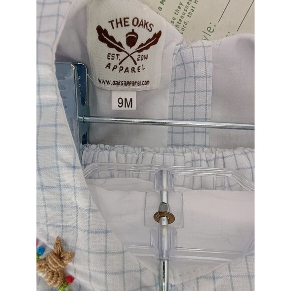 The Oaks Apparel Baby‎ Dress With Bottoms 9M Checkered Cotton Blend - Picture 6 of 9